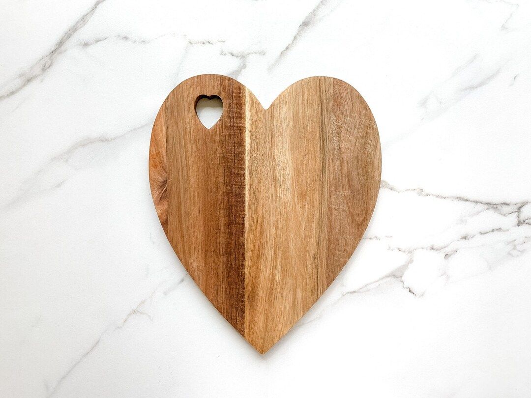 Wooden Heart Shape Cheese Board | Charcuterie Board | Christmas Gift | Sustainable Gift | Etsy (US)
