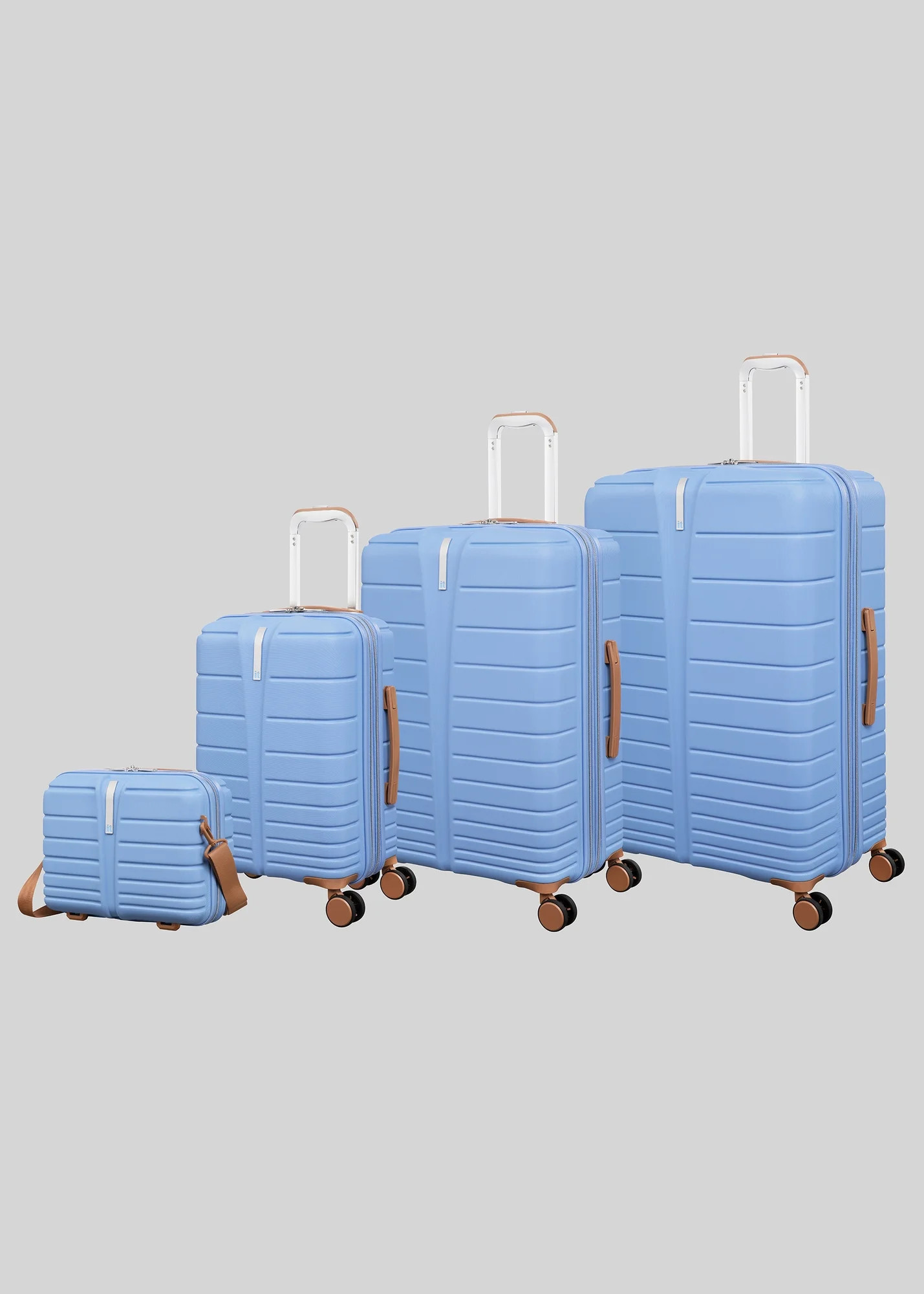 IT Luggage Blue Fascinate Hard Suitcase | Matalan (UK)