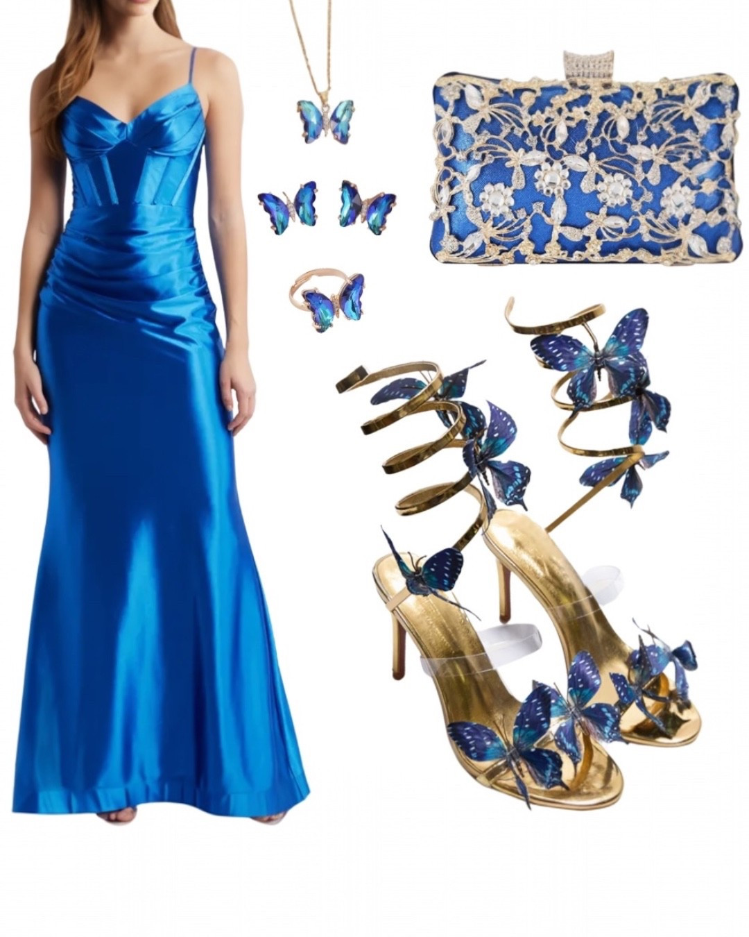 Accessorized this beautiful dress for my client’s daughter’s 8th grade formal 💙