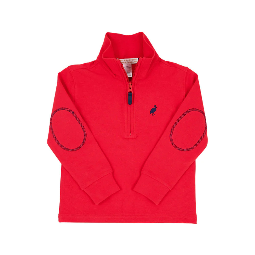 Hayword Half-Zip - Richmond Red with Nantucket Navy | The Beaufort Bonnet Company