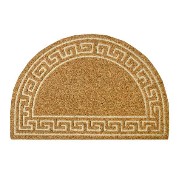 Greek Key Slice Coir Mat, 24x36 | At Home