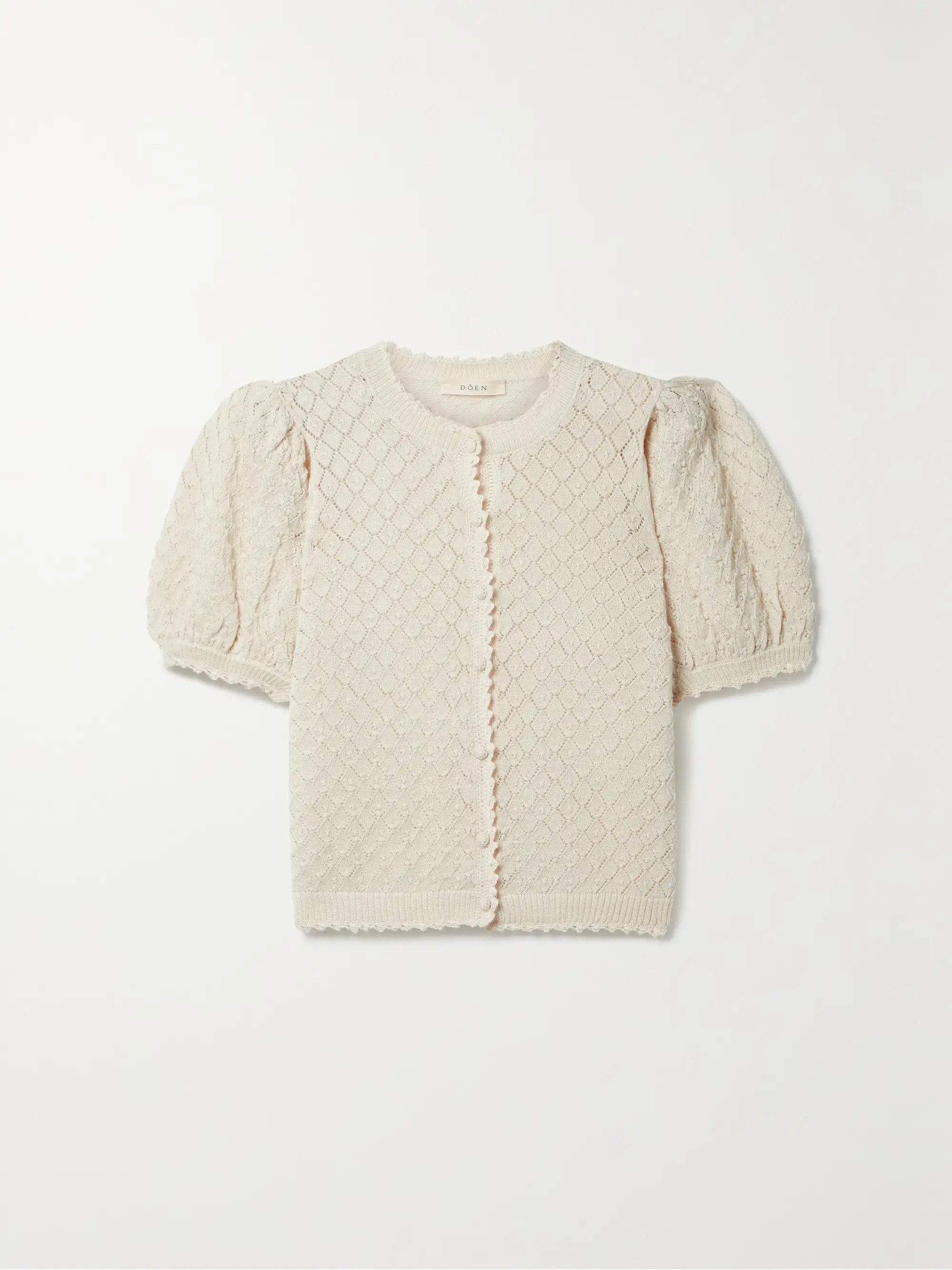 Dinah pointelle-knit alpaca and silk-blend cardigan | NET-A-PORTER (US)