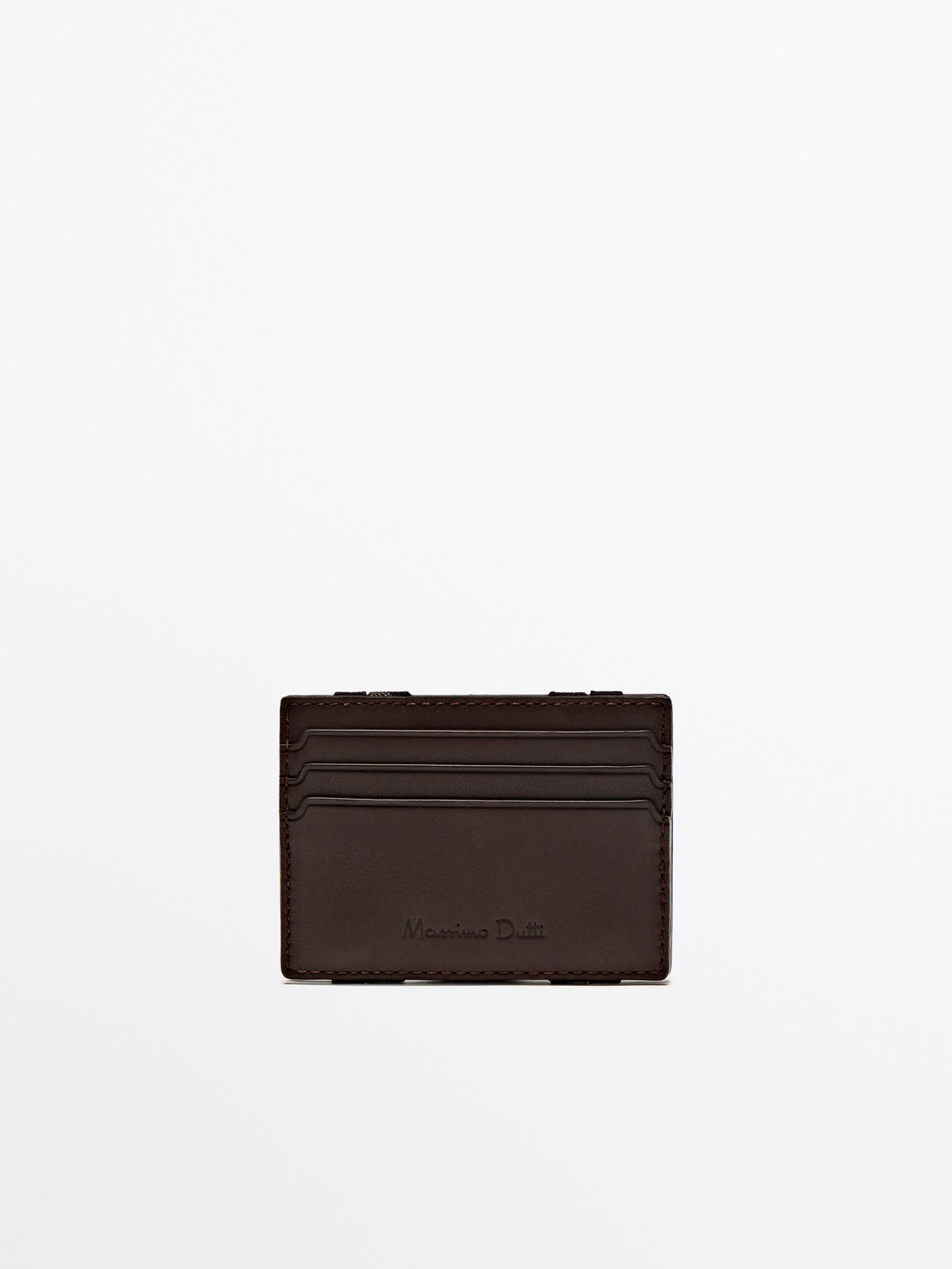 Leather card holder | Massimo Dutti US