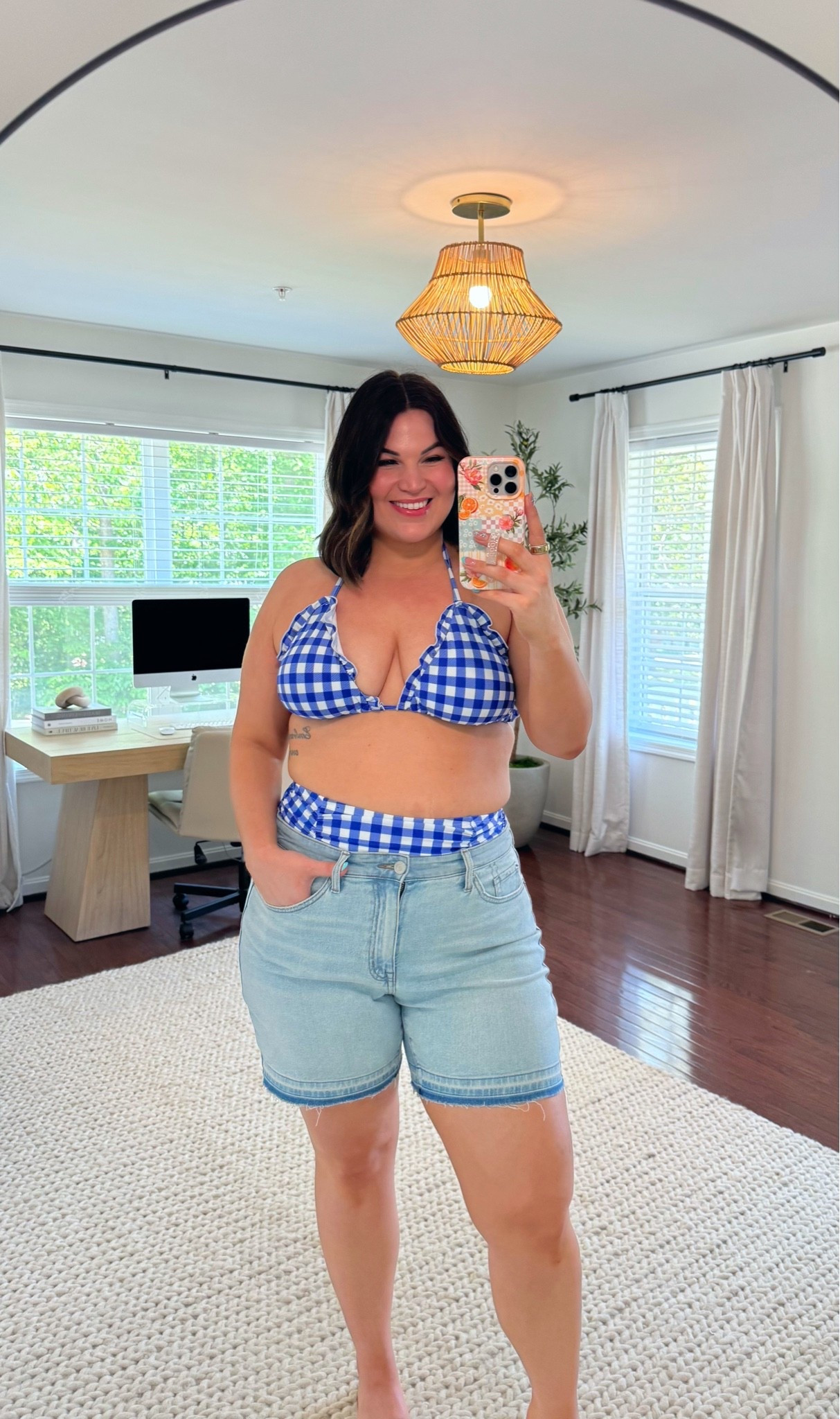 Midsize summer outfits from @Torrid  

Bikini top: size 0
Bikini bottom: size 0
Denim shorts: size 12

#LTKootd #LTKMidsize #LTKSwim