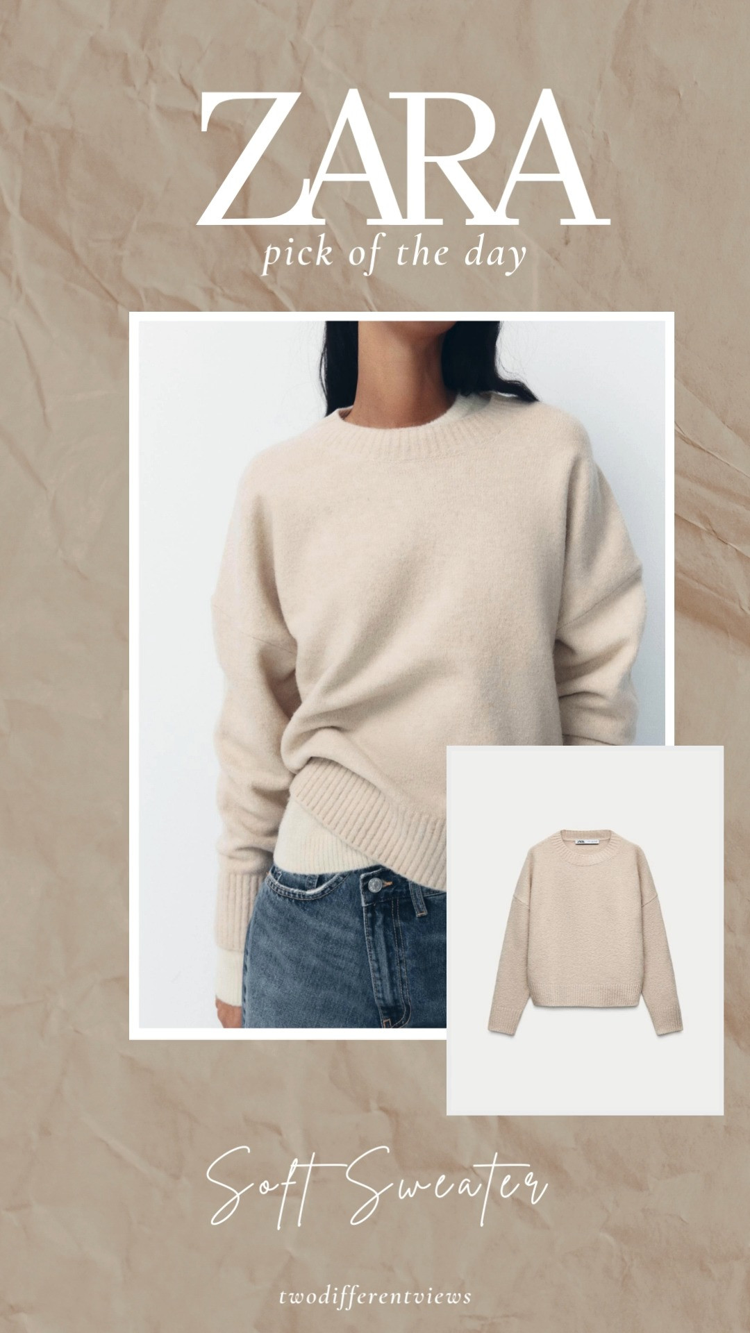 Soft sweater for spring $49!
Zara pick
workwear
casual winter outfit  

 #LTKWatchNow #LTKFindsUnder50 #LTKWorkwear