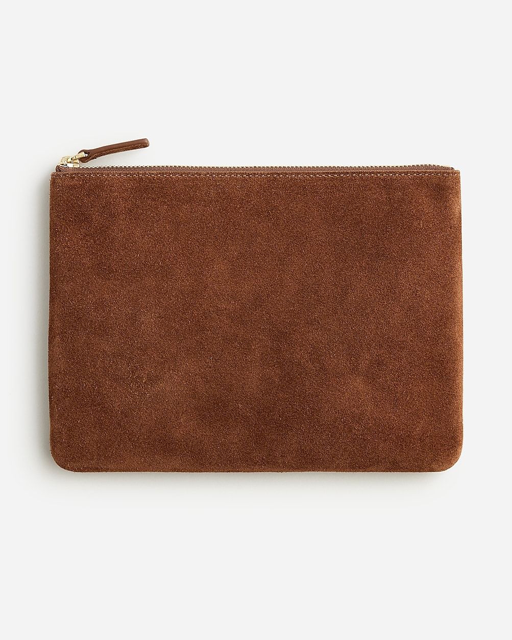 Berkeley zipper pouch in leather and suede | J. Crew US