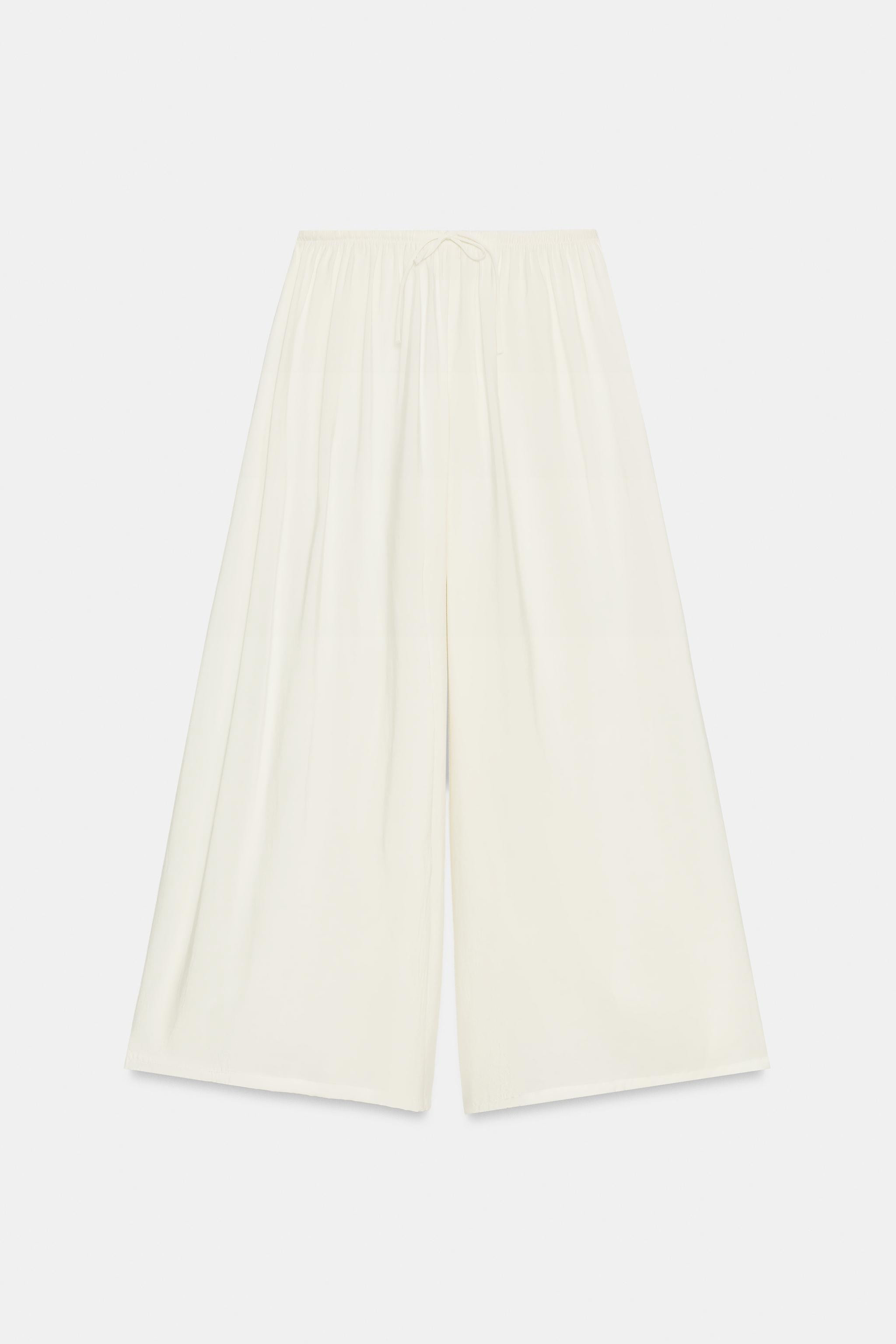 DRAWSTRING PALAZZO PANTS | Zara US