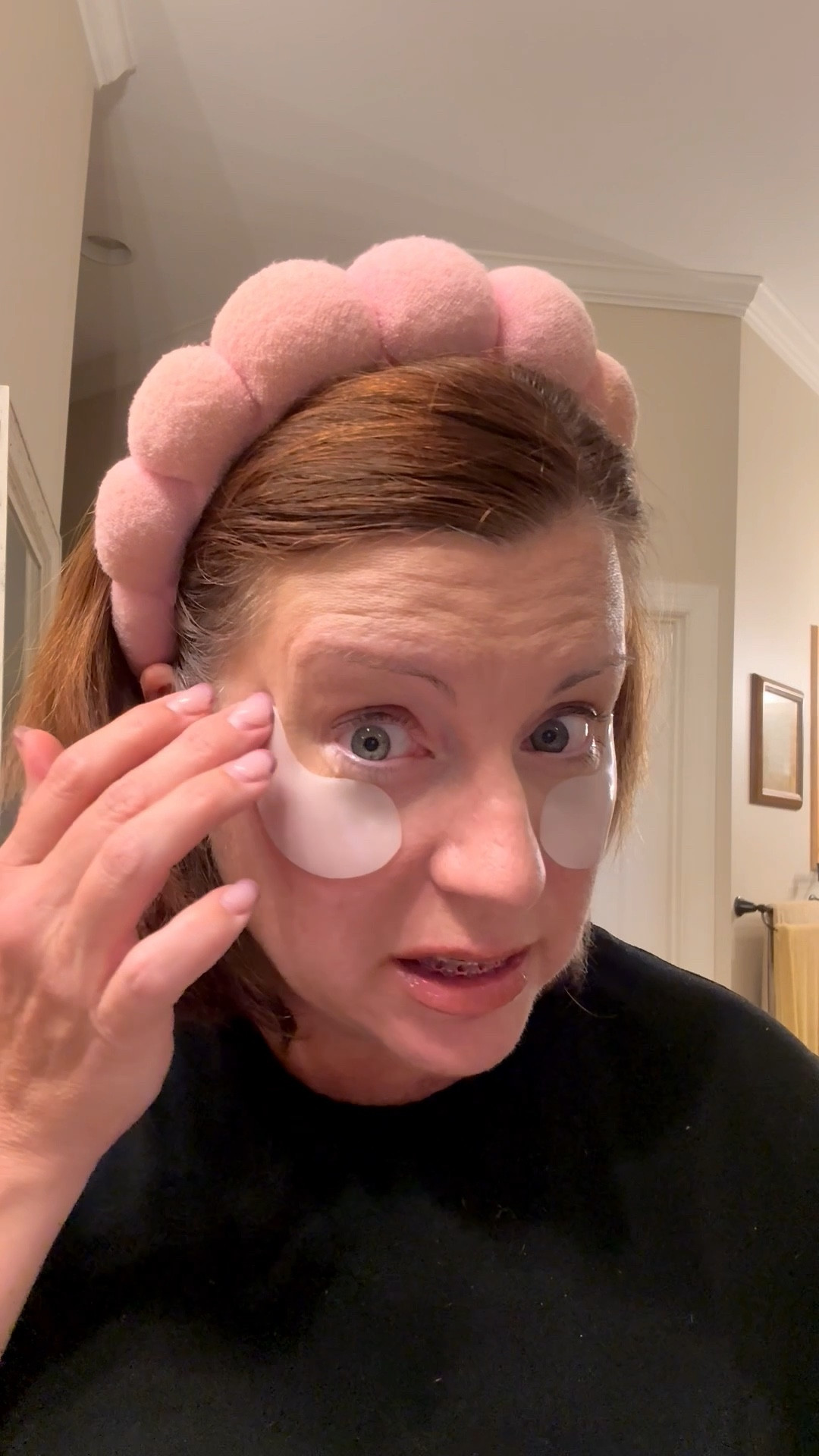 Trying to do a little self care with my collagen infusion tightening eye patches on a lazy Saturday afternoon. I thought why not feel relaxed while I clean clothes and clean my house🤣🤣 

These come in a box of 8 and they’re individually wrapped! They’re great for traveling. You can split them up and use them for your boo baskets, teacher gifts, or stocking stuffers. 

I handed out these and other face masks   to nurses the last time my oldest was in the hospital and it made their day!!! 

#LTKBeauty #LTKOver40 #LTKFindsUnder50