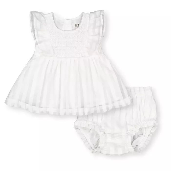 Hope & Henry Layette Baby Girl Woven Swing Top and Ruffle Bloomer 2-Piece Set, Infant | Target