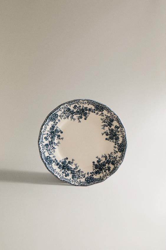 FLORAL EARTHENWARE SIDE PLATE | Zara US