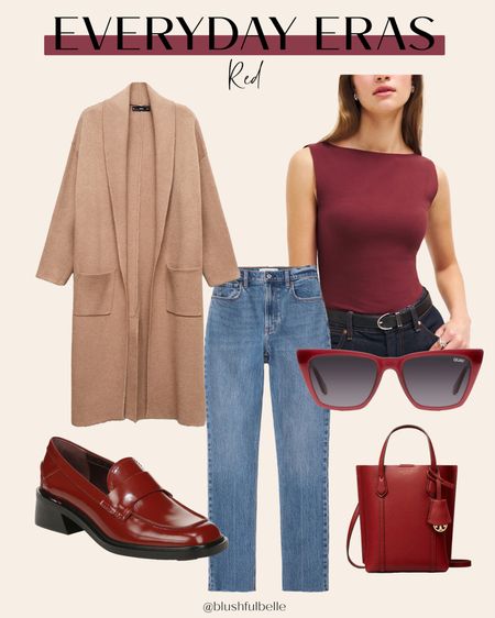 Loving him was Red ❤️ This Everyday Eras outfit was inspired by Taylor Swift’s album cover for Red (Taylor’s Version) 🫶🏻 Its a classic fall outfit perfect for crisp autumn days spent in an apple orchard or at the pumpkin patch  

#LTKstyletip #LTKshoecrush #LTKFind