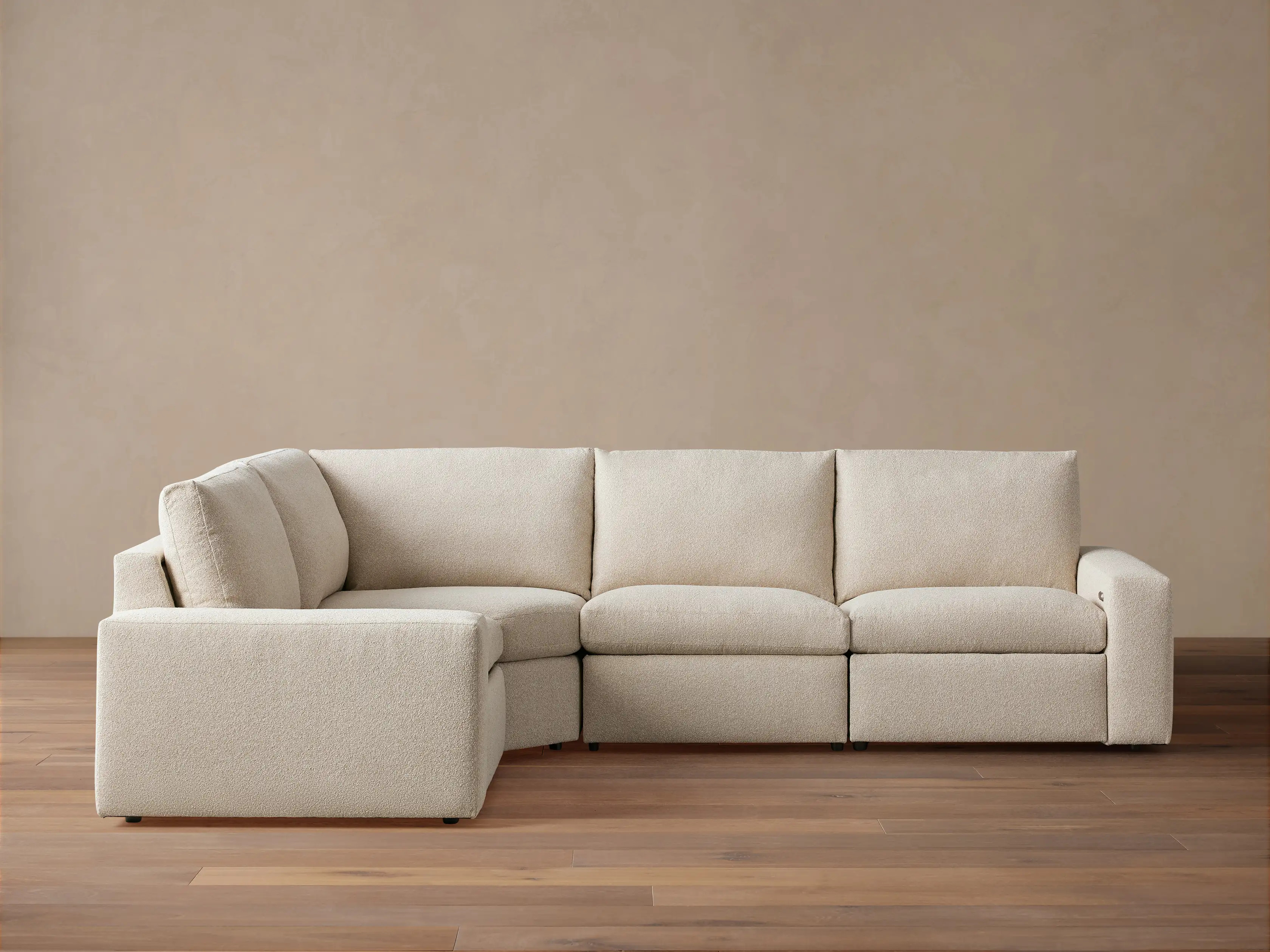 Kipton Wide Arm Four-Piece Motion Sectional | Arhaus