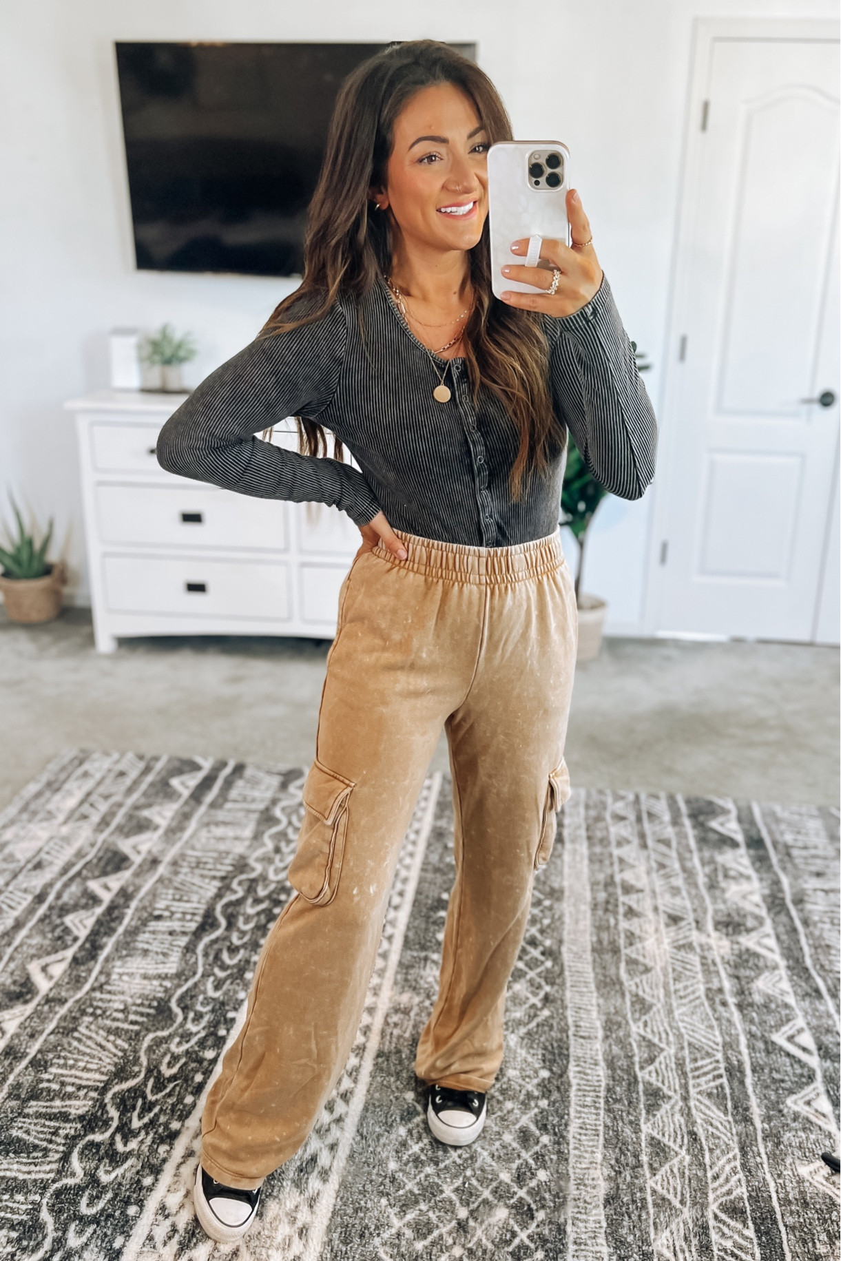 Target wide leg joggers on sale!! They also come in black and green! These run big, size down. I’m in the xs

#LTKstyletip #LTKSeasonal #LTKsalealert