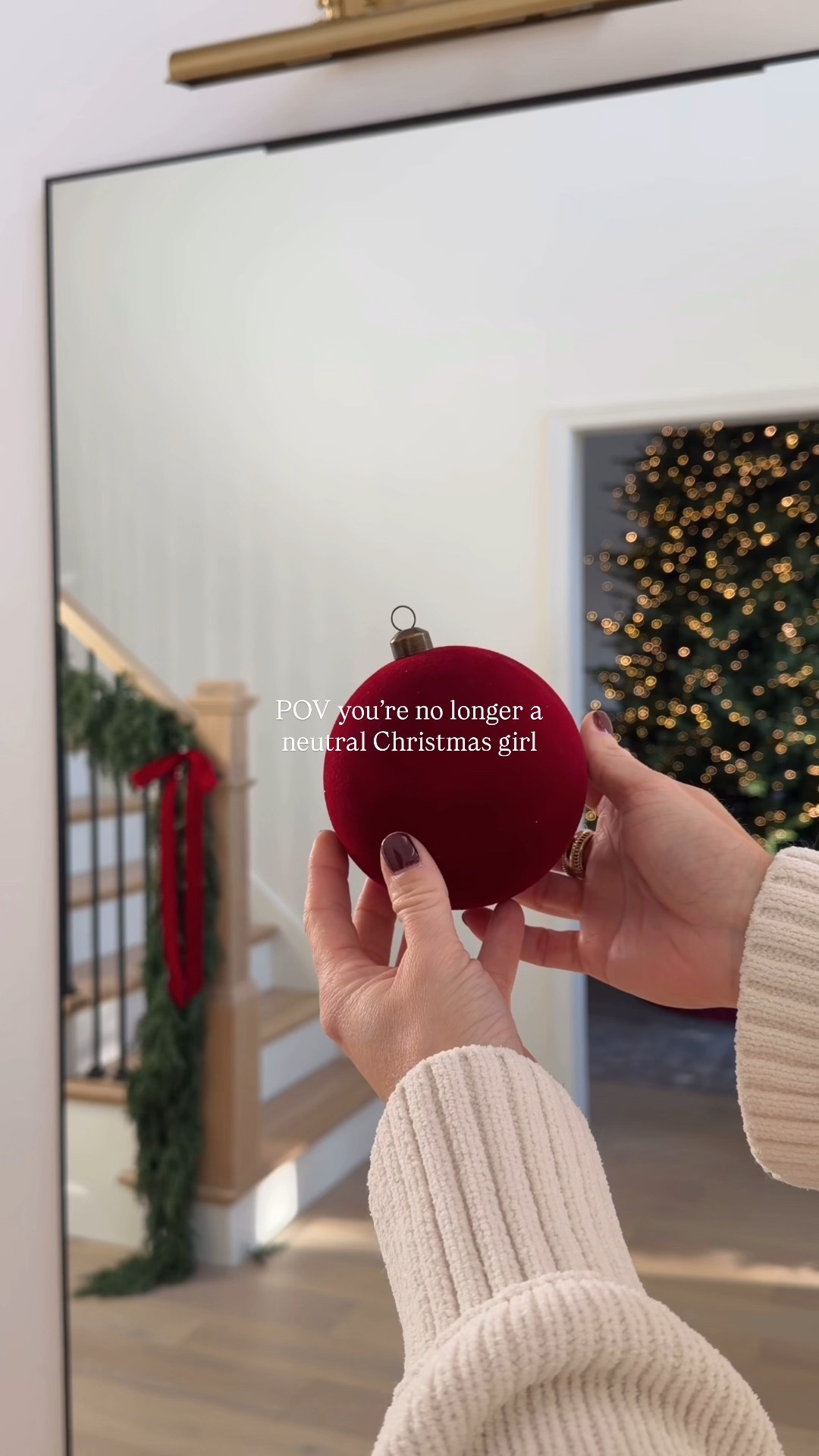 Red velvet and burgundy Christmas ornaments, bows, stocking, and tree skirt 

♥️✨🎄🎅🏼

Amazon, Walmart, and Target 

#LTKHome #LTKHoliday