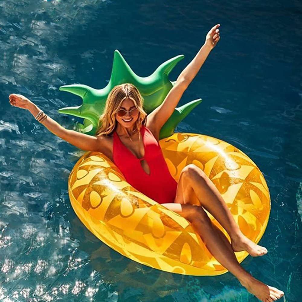 HANMUN Giant Inflatable Pineapple Pool Float - Floaties for Adults Swim Inner Tube Fruit Pool Flo... | Amazon (US)