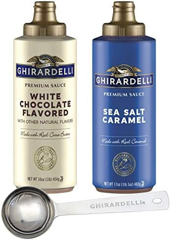 Ghirardelli - Sea Salt Caramel and White Chocolate Flavored Sauce (Set of 2) with Ghirardelli Sta... | Amazon (US)