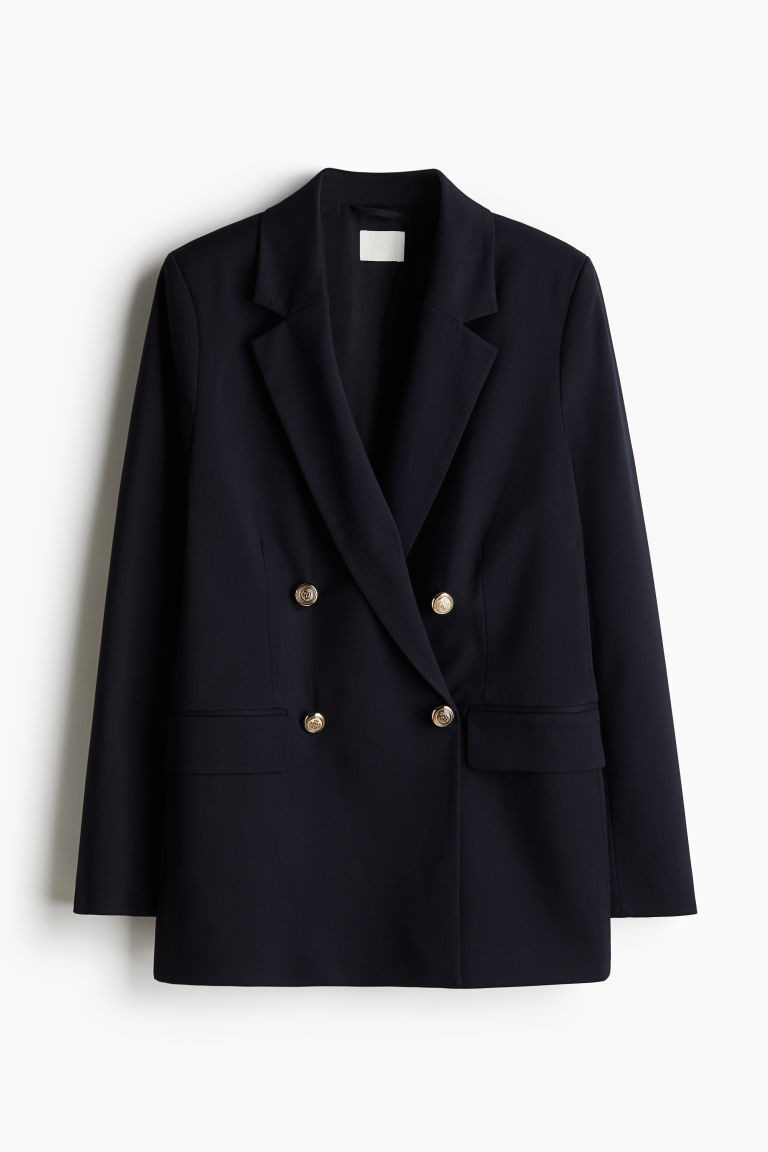 H & M - Double-Breasted Blazer - Blue | H&M (US + CA)