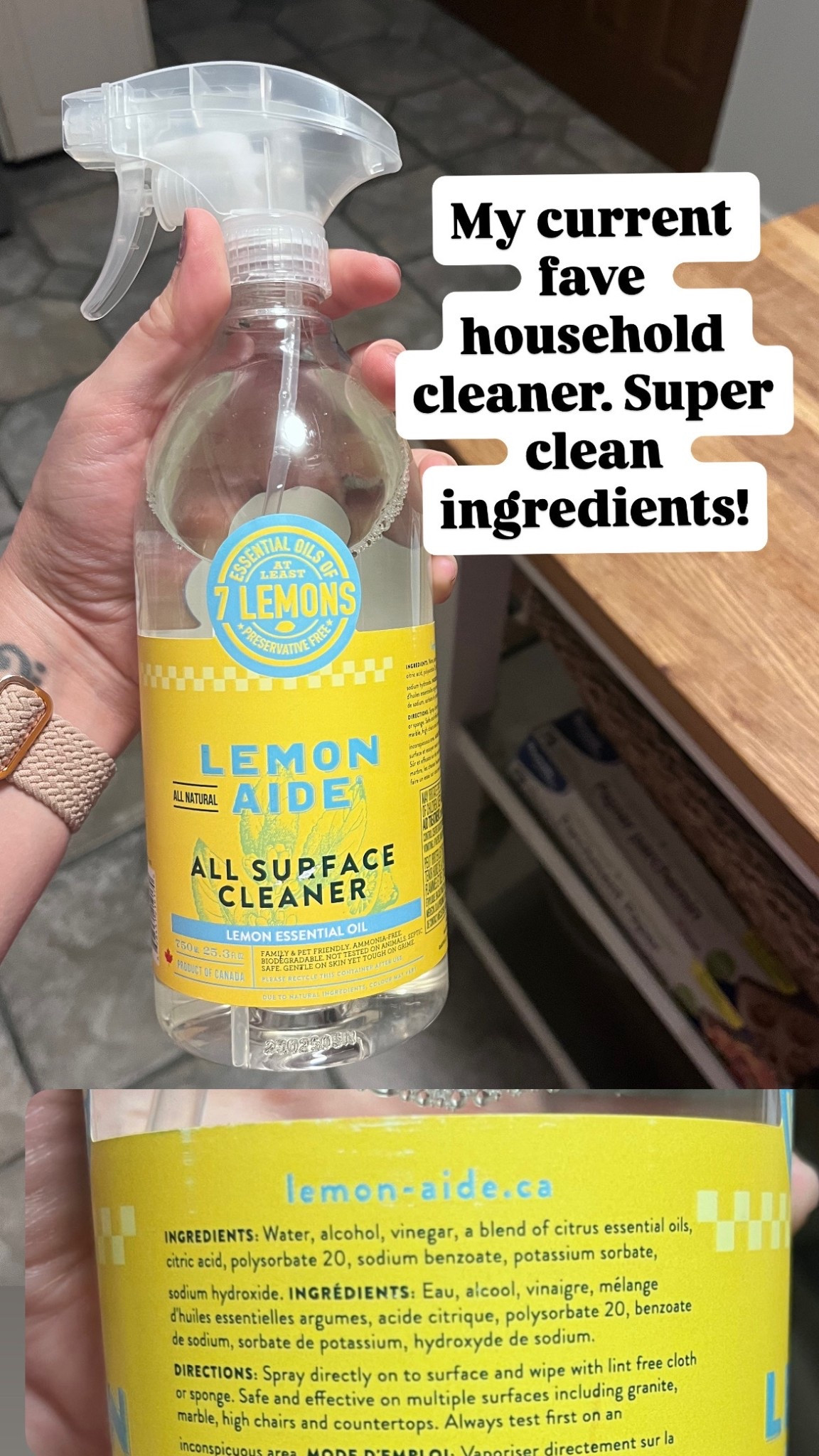 Found this household cleaner at Walmart and was super impressed by the clean ingredients! This’ll definitely be a repeat buy. 

#LTKcanada #LTKcasa #LTKfamily