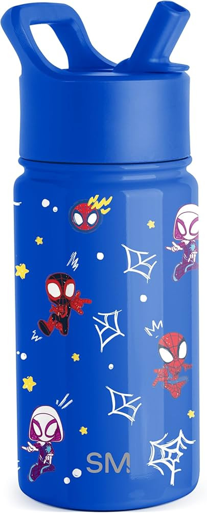 Simple Modern Kids Summit Water Bottle with Straw Lid | Marvel Spider-man 14oz Stainless Steel Cu... | Amazon (US)