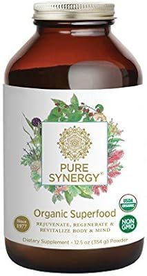 Pure Synergy USDA Organic Green Superfood (12.5 oz Powder) 60+ Greens, Veggies, Herbs for Energy ... | Amazon (US)