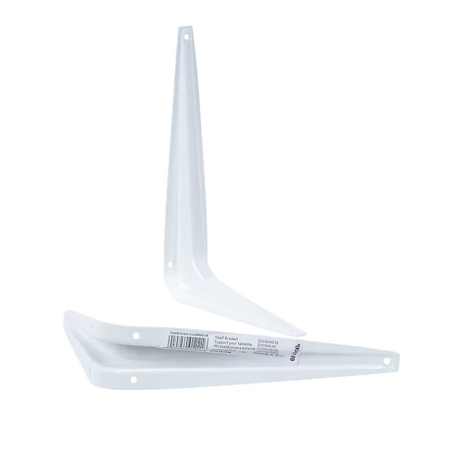 Project Source 7.63-in L x 1.55-in W x 5.25-in D White Shelf bracket | Lowe's
