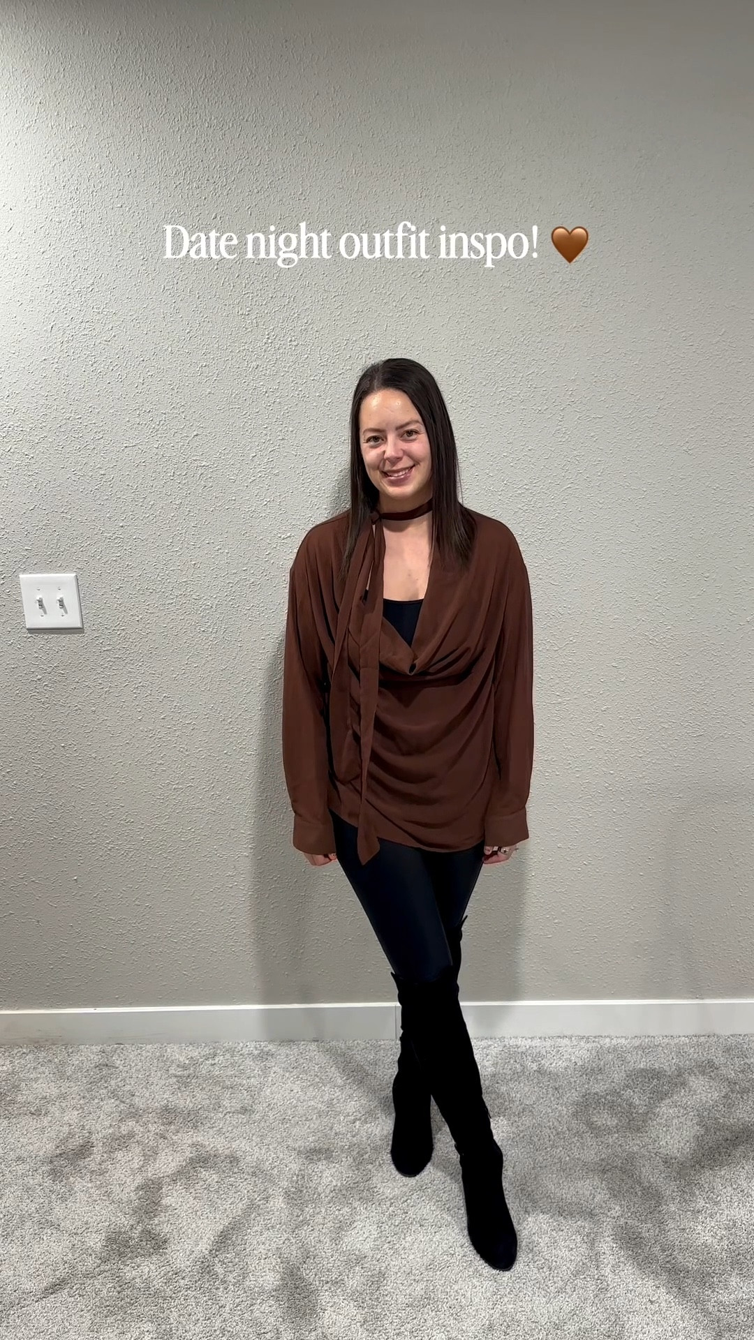 This cowl neck top that ties around the neck is so cute! It’s perfect for a date night. I am wearing my normal size medium. 

#LTKootd