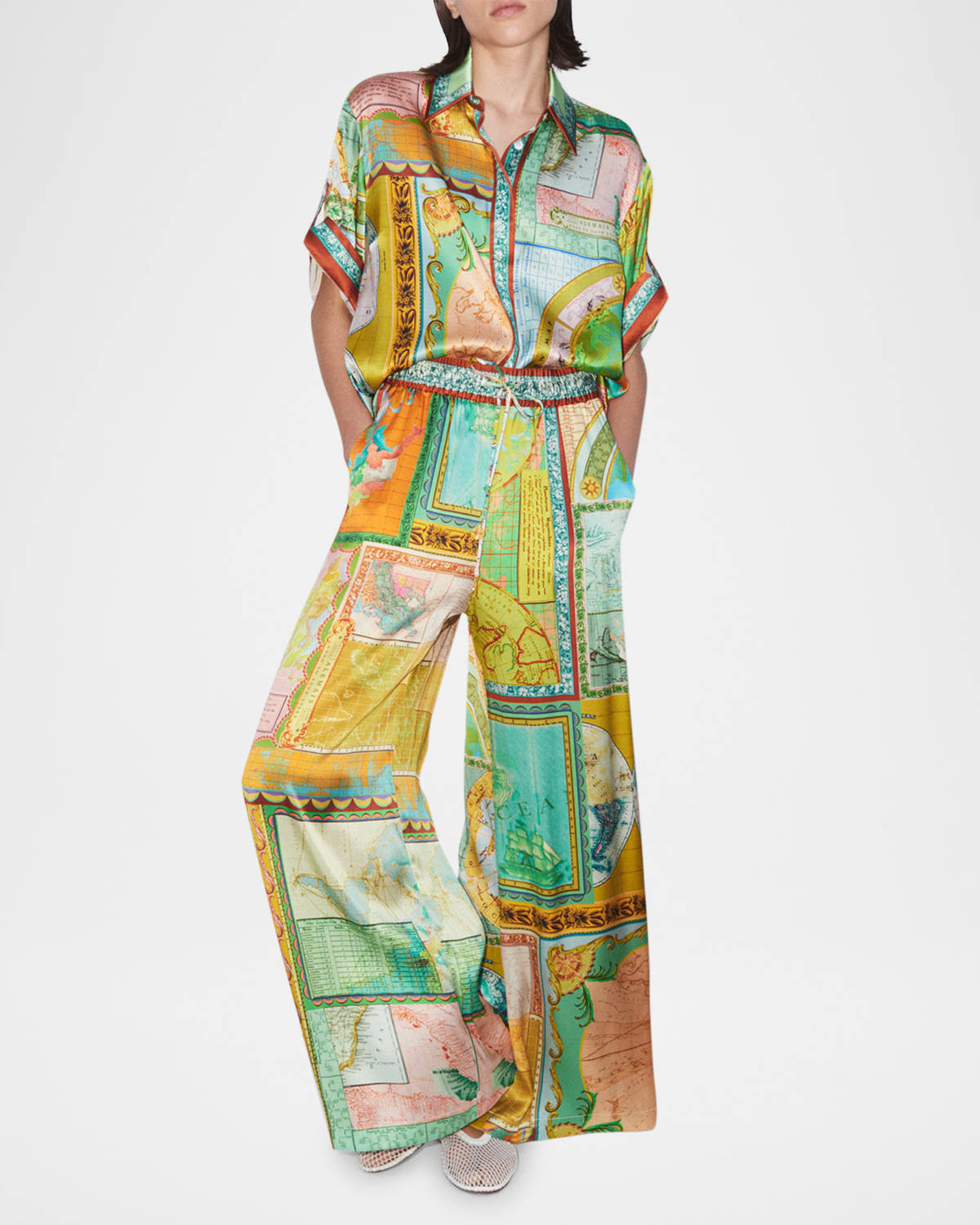 Atlas Drawstring Silk Pants | Neiman Marcus