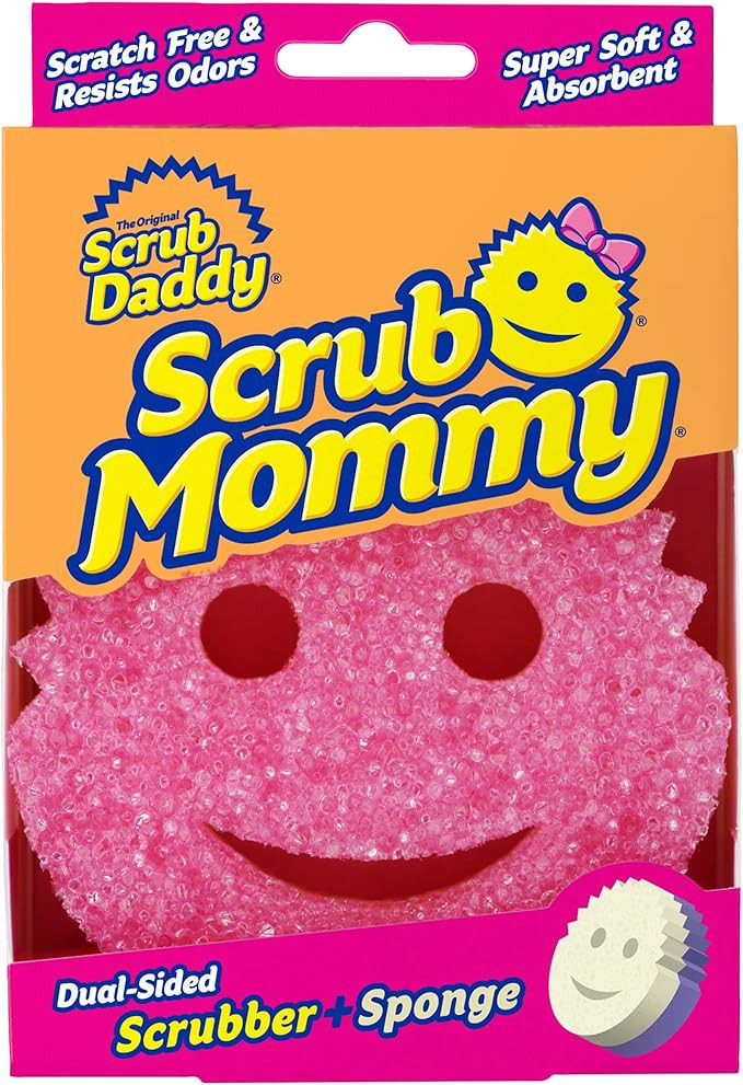 Scrub Daddy Dual Sided Texture Changing Sponge/Scrubber - Super Absorbent Sponge Side - Scrub Mom... | Amazon (US)