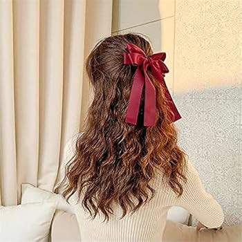 Hair Clips Barrettes For Women Bowknot Big Hair Bow With Long Brocade Tassel Ribbon Hair Clips Cl... | Amazon (US)