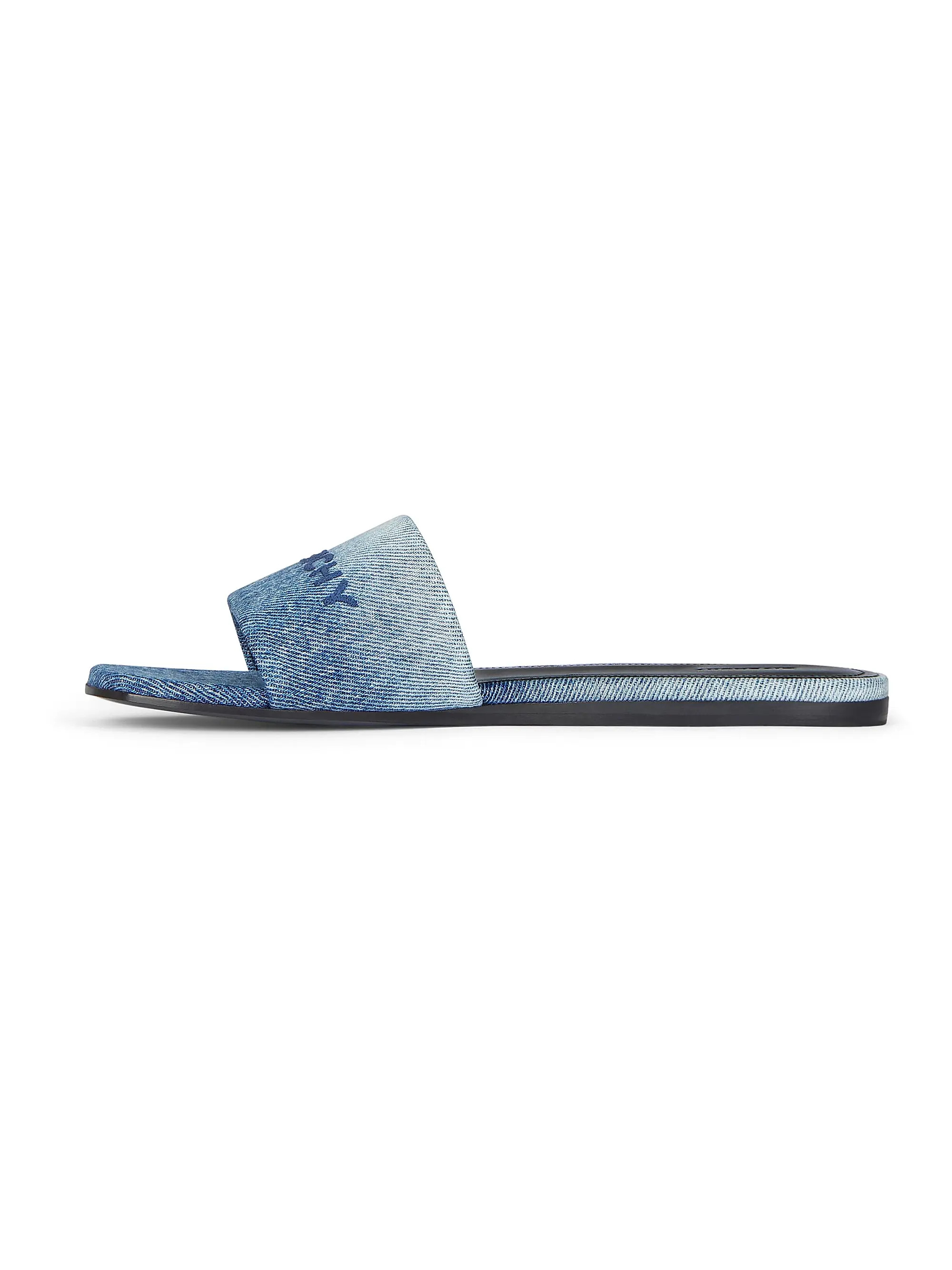 4G Flat Mules in Gradient Denim | Saks Fifth Avenue