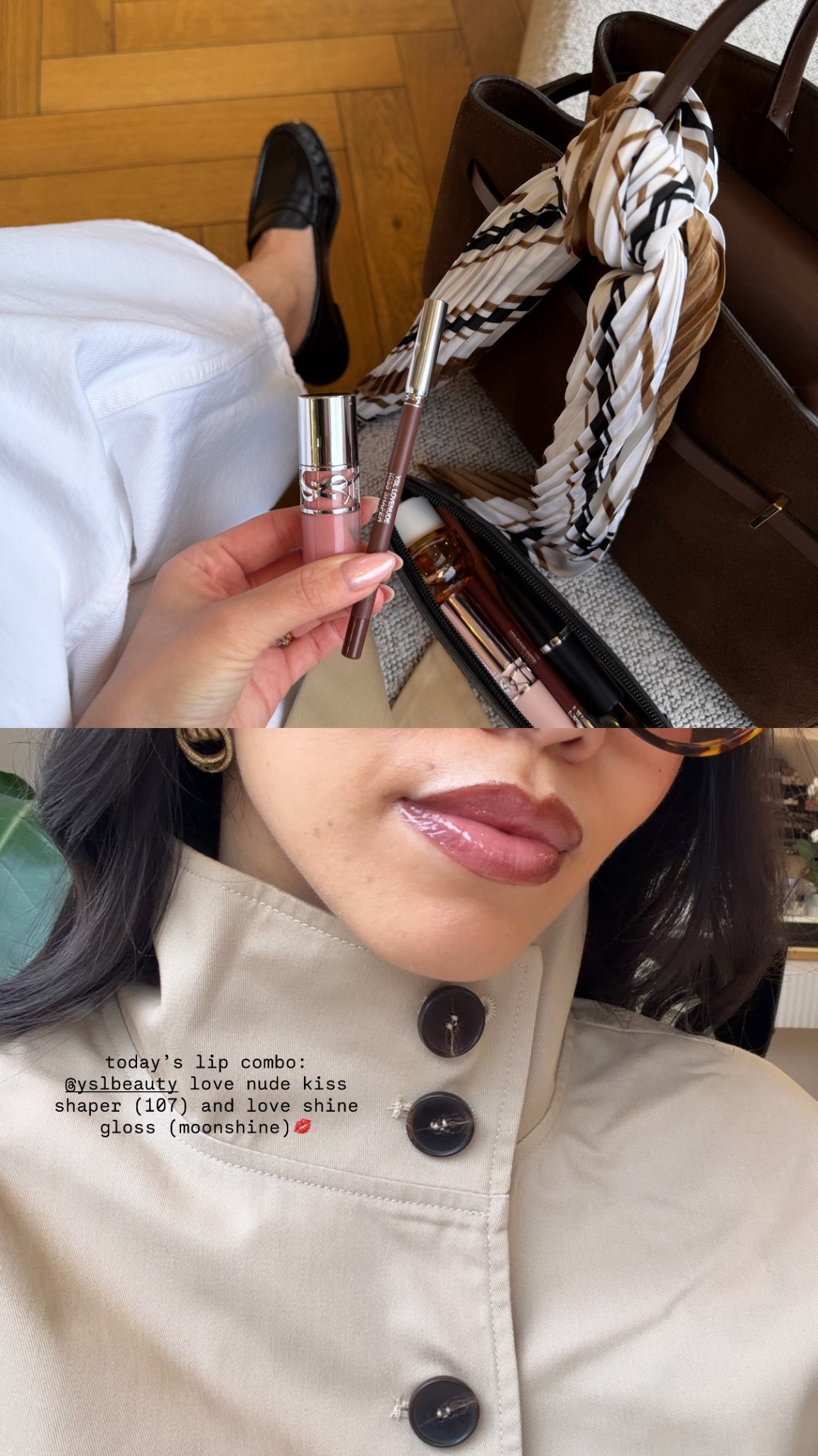 Today’s lip combo 💋 
@yslbeauty love nude kiss shaper (107) and love shine plumping gloss (moonstone) 

#LTKBeauty