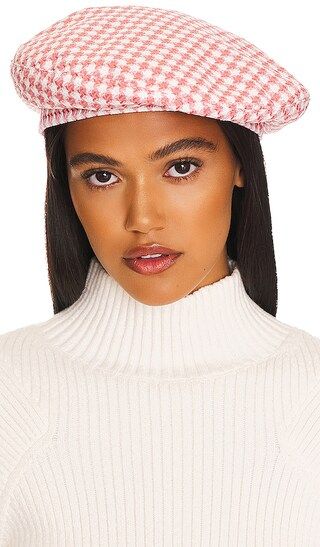 Gingham Beret in Pink & White | Revolve Clothing (Global)