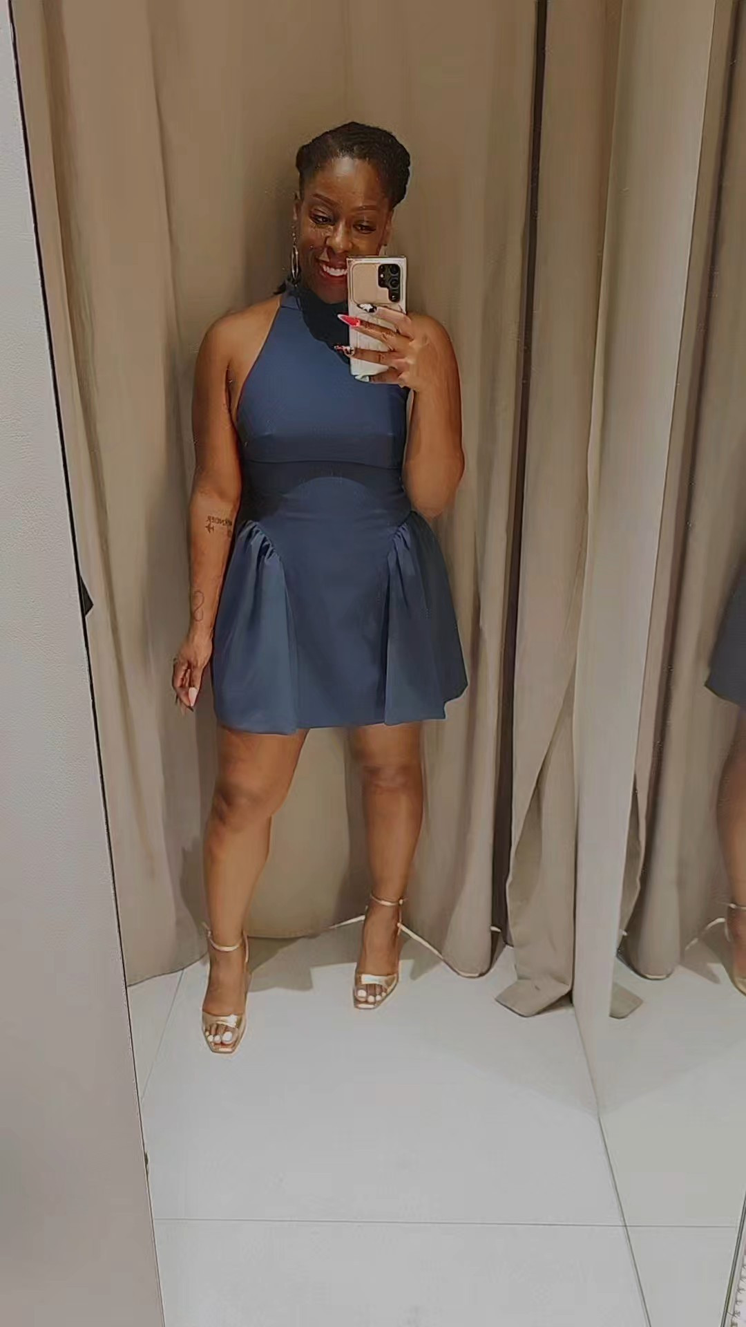 Ink Blue Zara Mini Dress8685/555/430 - Medium #zara #tryonhaul #fashionable40s #FitCheck #ootdfashion 

#LTKParties #LTKFindsUnder50 #LTKWedding