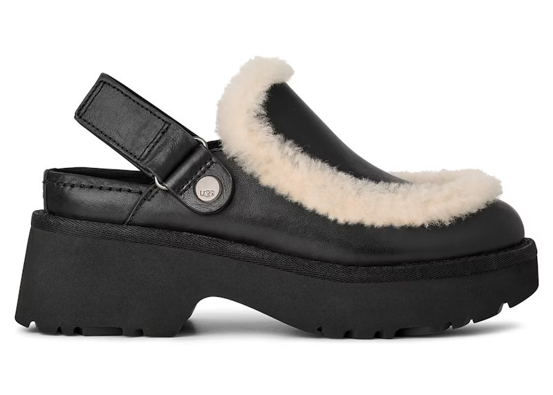 UGG Esmee Leather Clog Black (Women's) | StockX