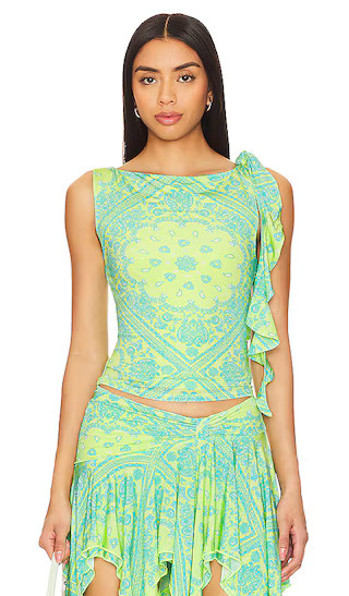 Juna Top in Green Bandana | Revolve Clothing (Global)