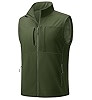 TACVASEN Men's Windproof Lightweight Vest Waterproof with Pockets Softshell Sleeveless Fleece Jac... | Amazon (US)