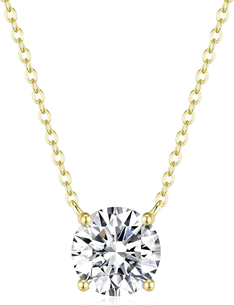 SecreTalk 1-4CT Moissanite 4P Pendant Necklace for Women, 1-4CT D Color 925 Sterling Silver Neckl... | Amazon (US)