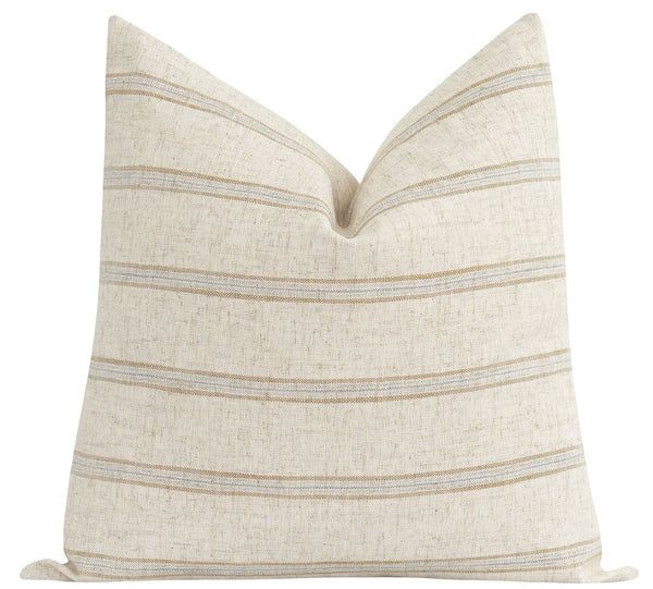 Trenton Sandstone Farmhouse Stripe Pillow | Land of Pillows