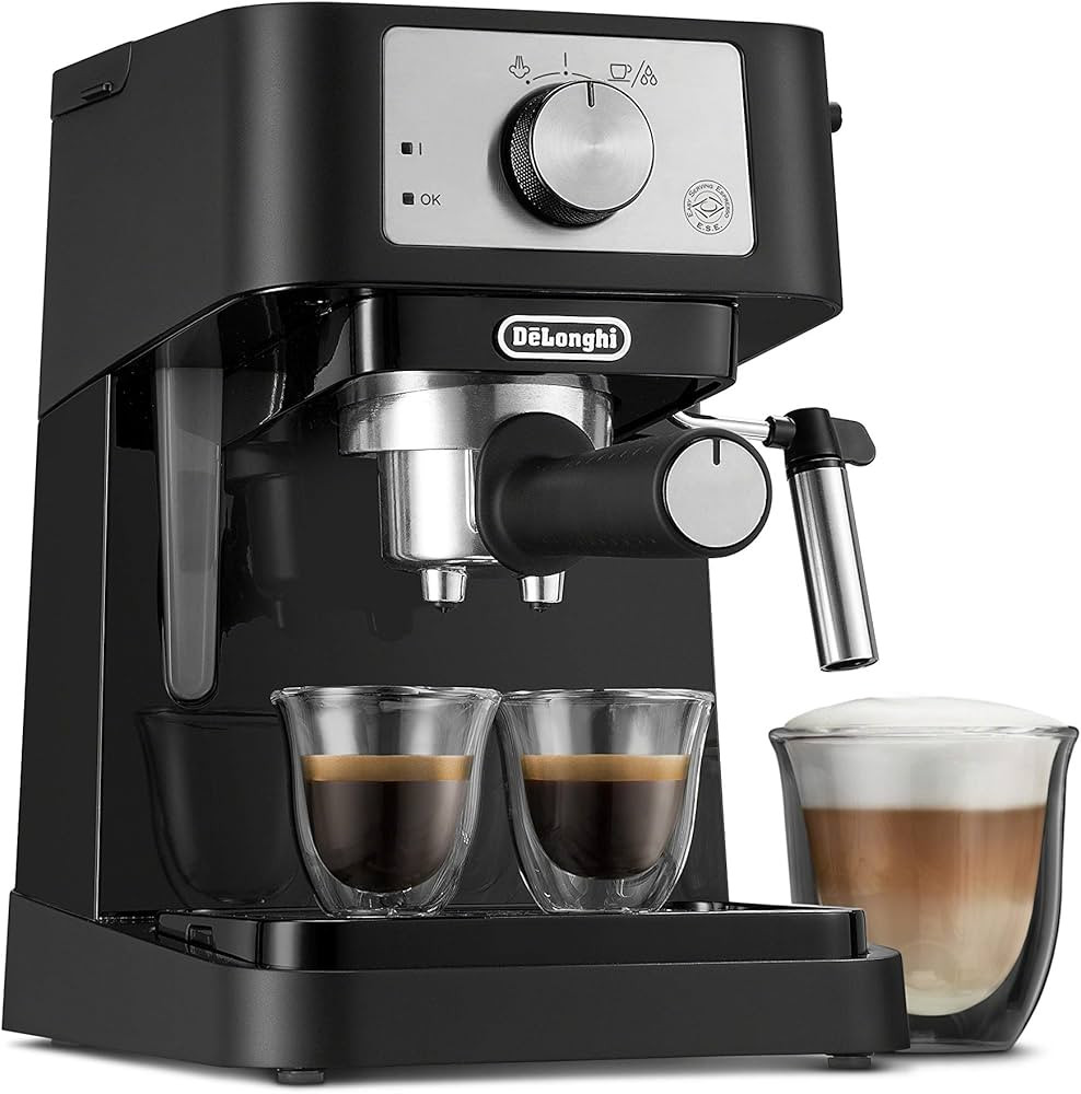 De'Longhi Stilosa Manual Espresso Machine, Latte & Cappuccino Maker, 15 Bar Pump Pressure + Milk ... | Amazon (US)