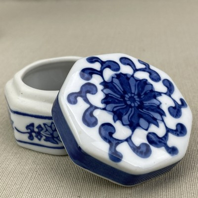 2 Bombay Company Vintage Blue Chinoiserie Porcelain Trinket Boxes  | eBay | eBay US