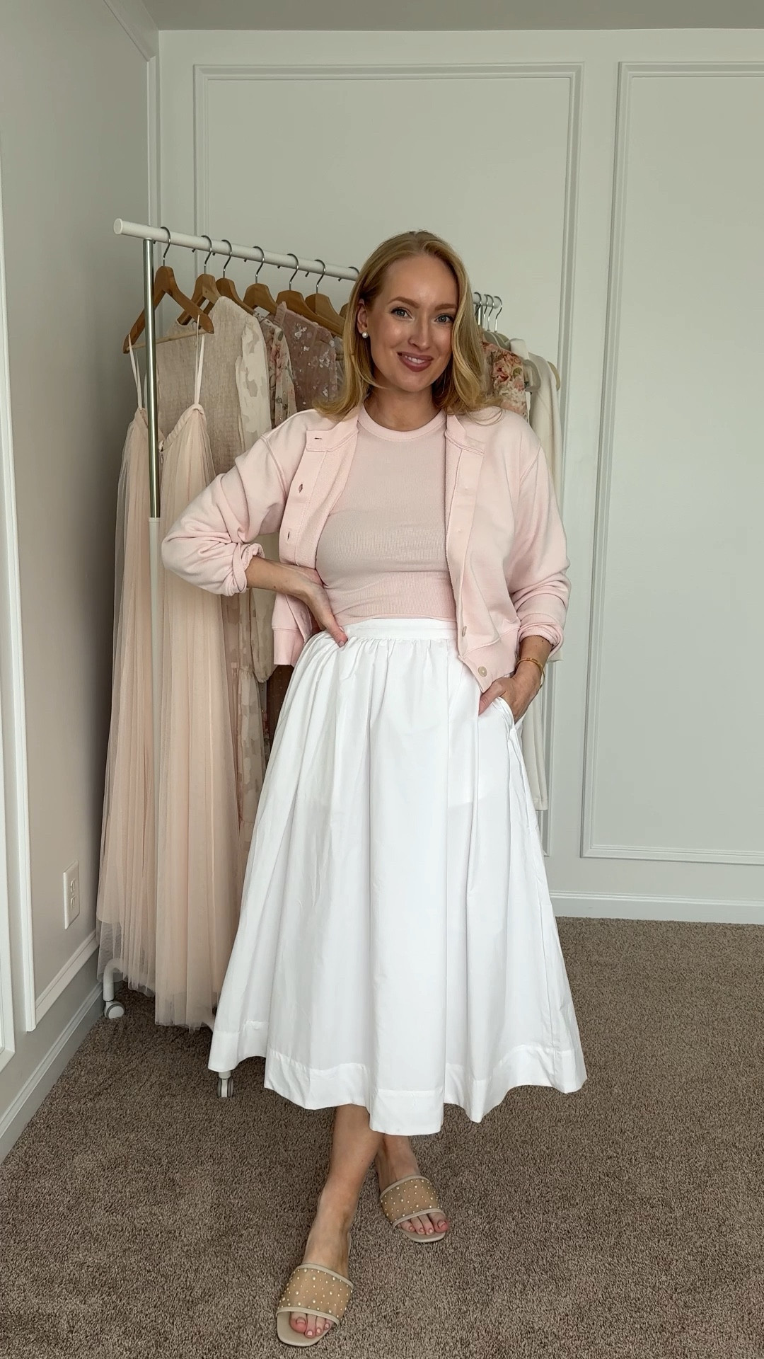 My all time favorite target haul! Im loving these gorgeous pastel shades for spring. Wearing a size small in everything here and it’s TTS! If between the white midi skirt runs a little smaller than the blue but both have stretch! I’m wearing a size 6 in the floral skirt and it’s a tad roomy but I wouldn’t want to size down since it has no stretch (just zips) 

I’m going to be living in these pieces this season! And I feel like their price point has gotten better - everything is under $30! 

Use code AMANDAJ15 for 15% off my denim jacket! 


Target haul // target fashion // spring outfits // new arrivals 

#LTKWatchNow #LTKFindsUnder50
