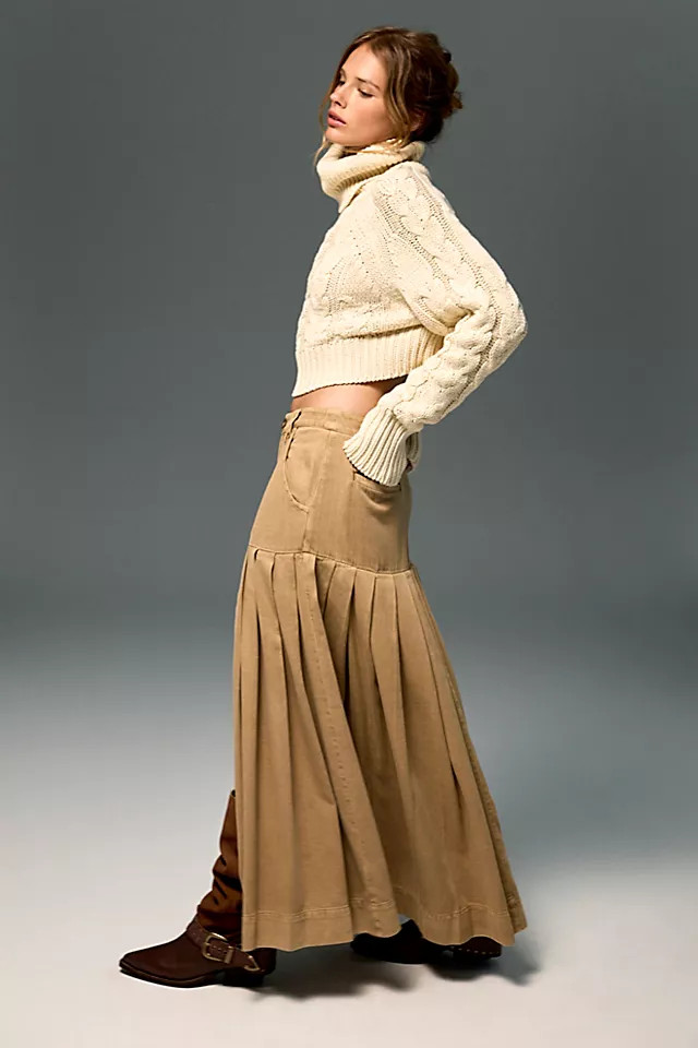 53rd Street Chino Maxi Skirt | Free People (Global - UK&FR Excluded)