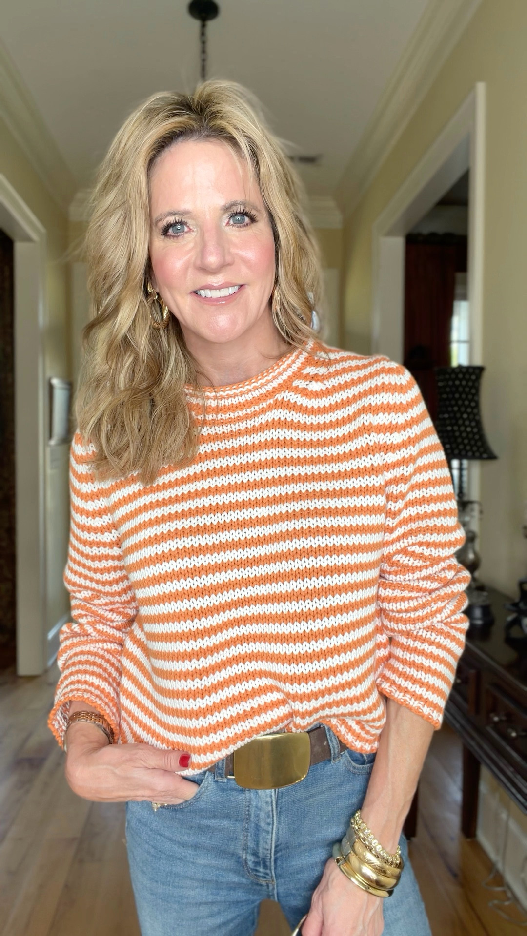 This sweater is ADORABLE!!! And perfect for Spring! Will also look great with white jeans and shorts. I’m in the Small, 25 in the jeans, XS in the belt.

#LTKOver40 #LTKSeasonal #LTKootd