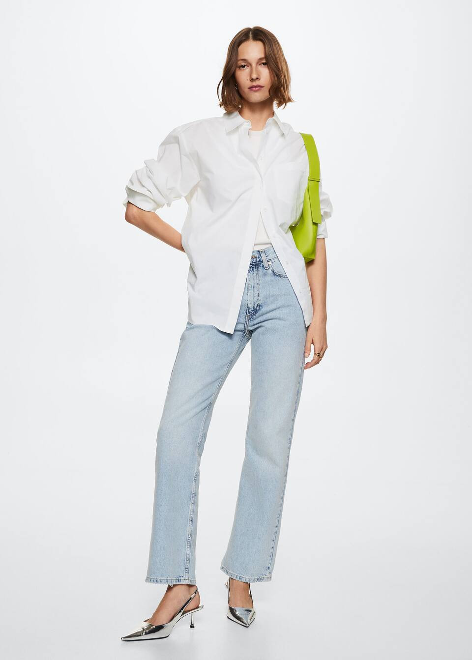 Oversize cotton shirt | MANGO (US)