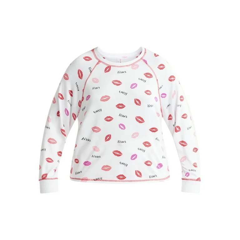 Joyspun Women's and Women’s Plus Hacci Knit Sleep Top, Sizes XS to 3X | Walmart (US)