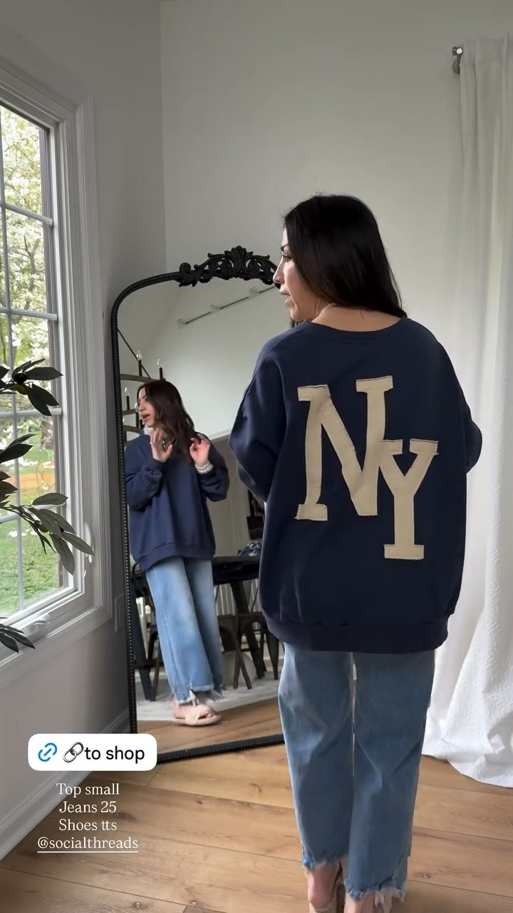 Sweatshirt small. Jeans 25. Sandals TTS.

#LTKPetite #LTKOver40