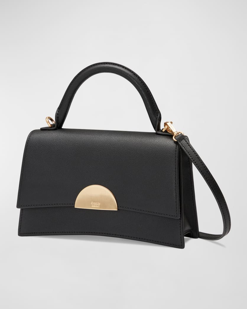 Milla Flap Leather Top-Handle Bag | Neiman Marcus