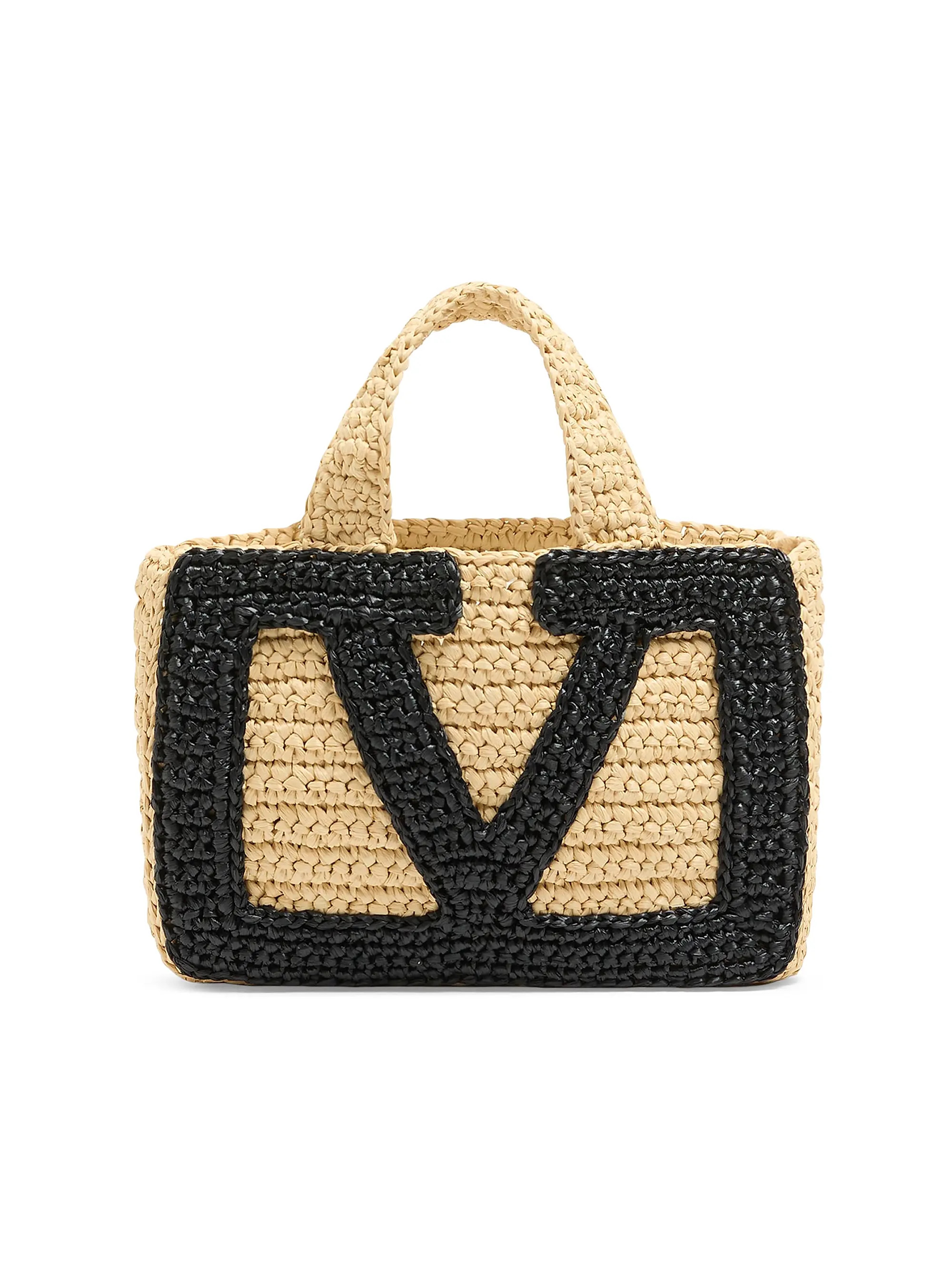 Valentino Garavani Viva Superstar Small Shopping Bag in Raffia | Saks Fifth Avenue | Saks Fifth Avenue