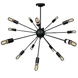 Warehouse of Tiffany LD4227 Noemi 15-Light Antique 36-inch Metal Edison Bulbs Chandelier, Brown | Amazon (US)