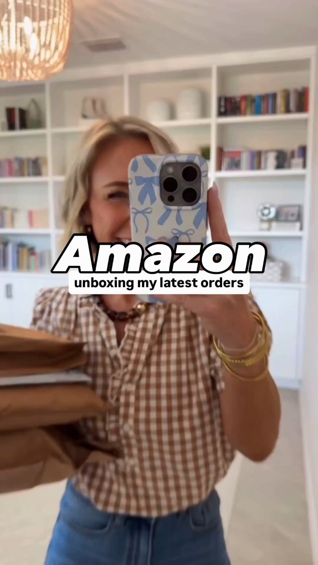 Amazon - unboxing my latest orders * Gingham Puff Short Sleeve Blouse - size small. 7 colors. * Wide Leg Jeans - size 25. 1. Cinched Waist Button Down Shirt Maxi Dress - size small, but runs big. 4+ colors. 2. Striped Short Sleeve Polo & Skort 2 Piece Set - size small. 2 colors. 3. Pleated Chiffon Skirt - size small. 10 colors. * Scoop Neck T-Shirt - size small. 30 colors. * Scarf - also Amazon. 4. Chunky Heel Pointed Toe Slingback Pumps - TTS. 12 colors. * High-Rise Jacquard Mini Skirt - size 0. $28. * Cozy Yarn Crewneck Sweater - size XS. $20. 9 colors. * Crocodile-Embossed Purse - 5 colors. 5. Mock Neck & Wide Leg Pants 2 Piece Sweat Set - size small (could have done the XS). 8 colors.

#LTKSeasonal #LTKOver40 #LTKPetite